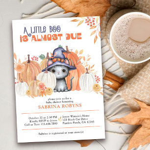 Invitation Little Boo Presque Due Chat dans le Baby shower Ca