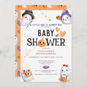 Invitation Little Boo Presque due jolie Baby shower Halloween