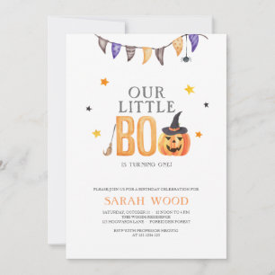 Invitation Little Boo tourne un, Halloween 1er anniversaire