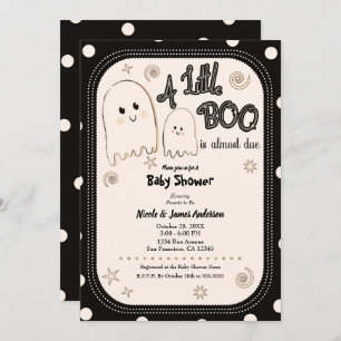 Invitation Little BOO Whimsical Ghost Halloween Baby shower