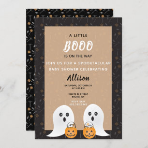 Invitation Little Booktacular Baby shower Ghosts