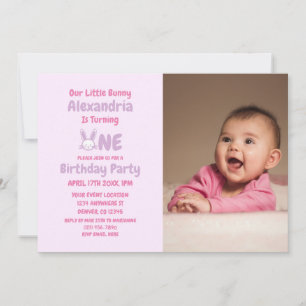 Invitation Little Bunny 1er anniversaire