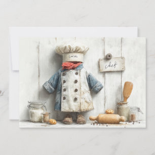 Invitation Little Chef 1ère fête d'anniversaire