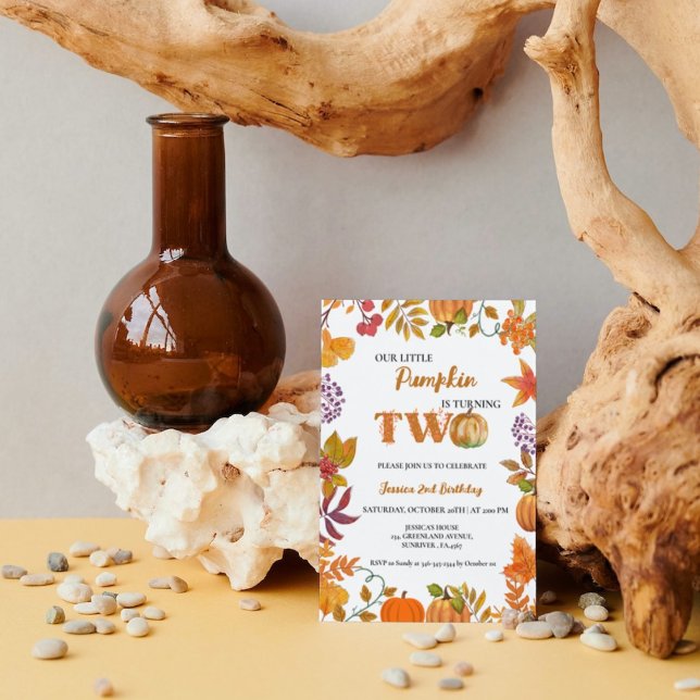 Invitation Little Citrouille est en train de tourner deux 2èm (Créateur téléchargé)