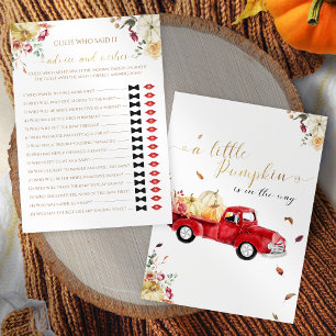 Invitation Little Citrouille Fall Qui A Dit It Baby shower Ga