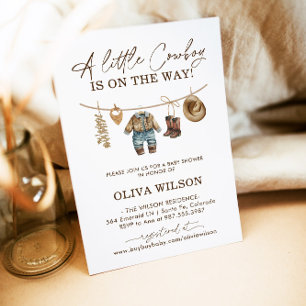 Invitation Little Cowboy, Western Wild West Rodeo Baby shower