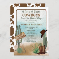 \Little Cowboys Western Boy Twins Baby shower