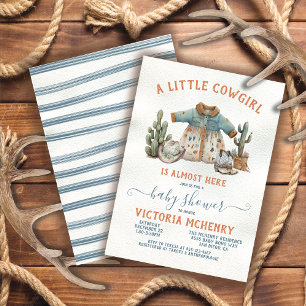 Invitation Little Cowgirl Western Baby shower vestimentaire
