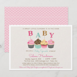 Invitation Little Cupcake Baby Sprinkle Shower