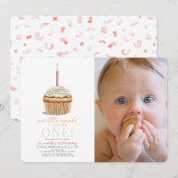Little Cupcake Sprinkings Pink Photo 1er anniversa