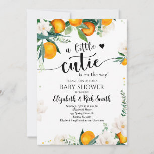 Invitation Little Cutie Clementine Baby shower Hommes Neutre