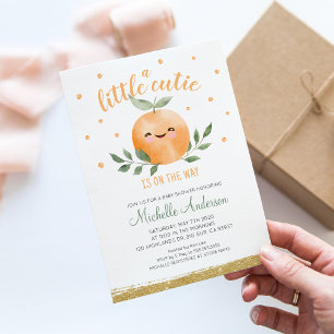 Invitation Little Cutie Est En Chemin Baby shower