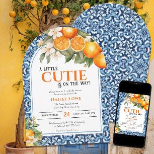 Invitation Little Cutie Est Sur Le Chemin Du Baby shower Modi