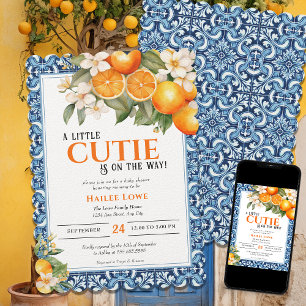 Invitation Little Cutie Est Sur Le Chemin Du Baby shower Modi