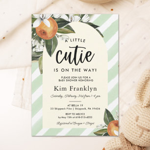 Invitation Little Cutie est sur le chemin Orange Baby shower