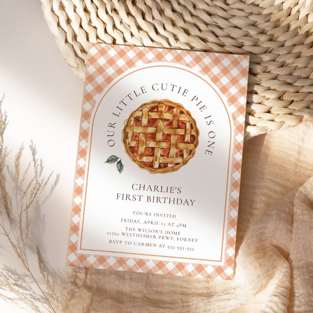 Invitation Little Cutie Pie Automne 1er Anniversaire (Créateur téléchargé)