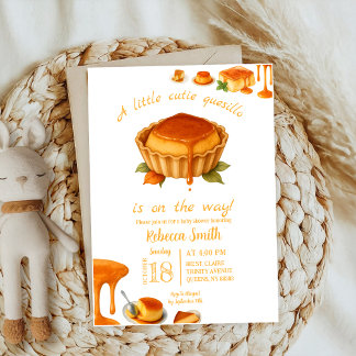 Invitation Little Cutie quesillo Automne Feuilles Baby shower