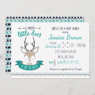 Invitation Little Deer Baby shower