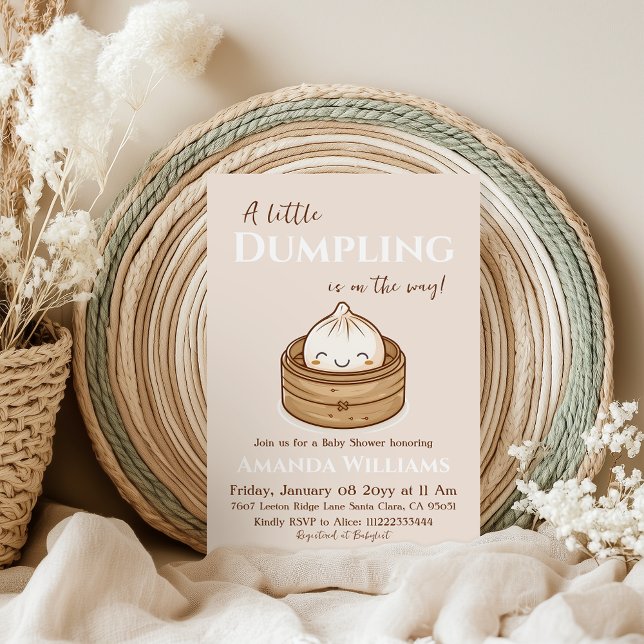 Invitation Little Dumpling Asian Gender Neutral Baby Shower (Créateur téléchargé)