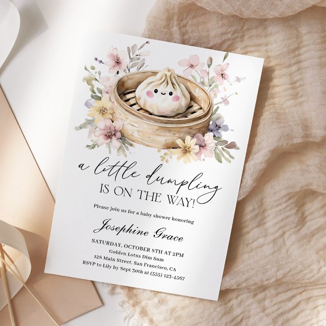 Invitation Little Dumpling Dim Sum Baby Shower (Créateur téléchargé)