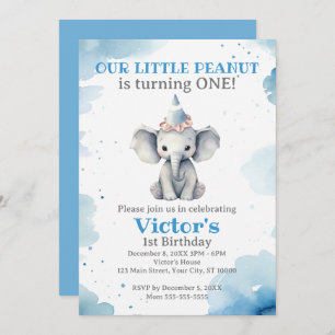 Invitation Little Elephant 1er anniversaire