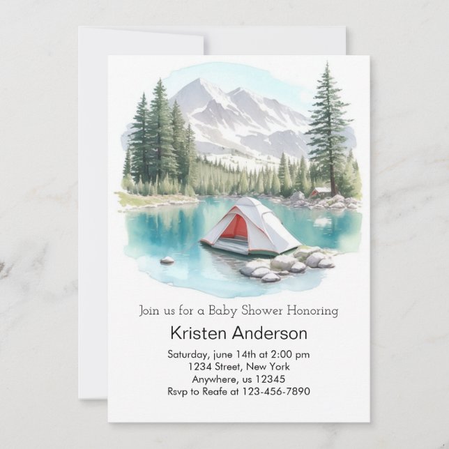 Invitation Little Explorer Starry Night Adventure Baby shower (Devant)