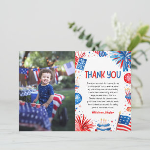 Invitation Little Firecracker 4 juillet Anniversaire Merci