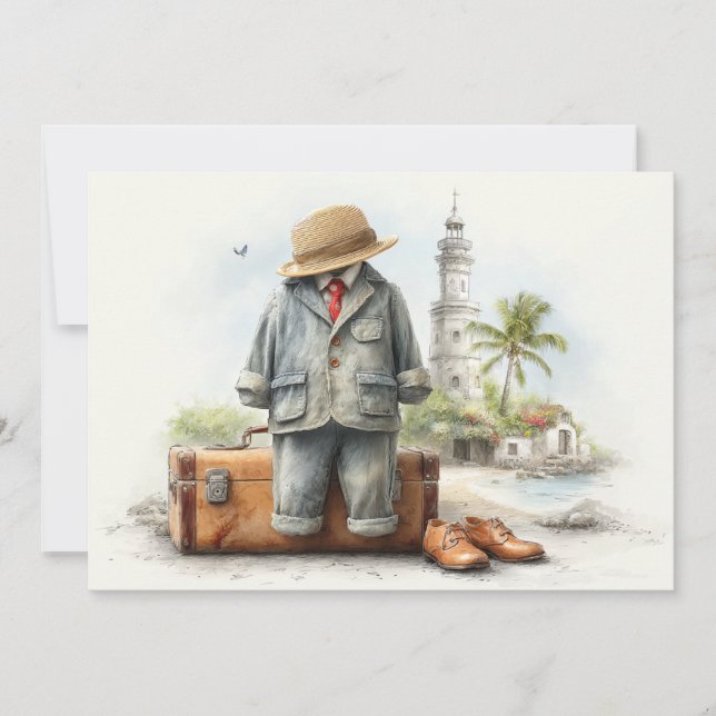 Invitation Little Globetrotter – Aventure pour le 1er anniver (Devant)