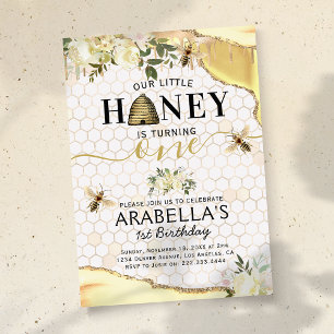 Invitation Little Honey Bee 1er anniversaire