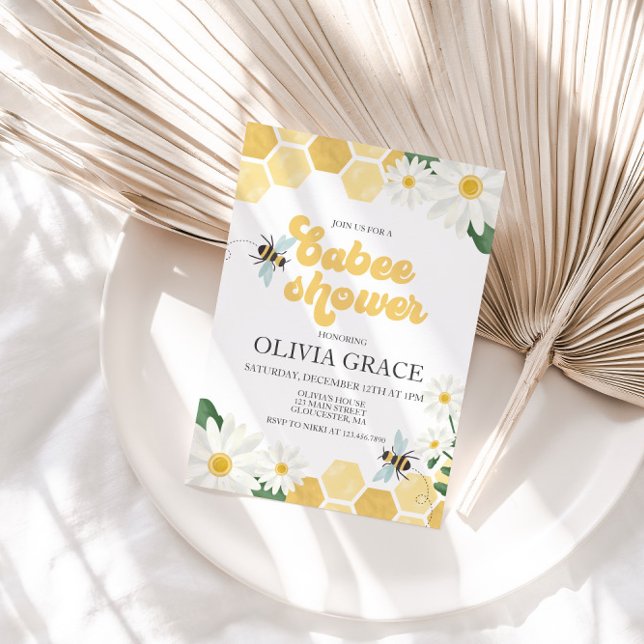 Invitation Little Honey Bee Baby shower bourdon (Créateur téléchargé)
