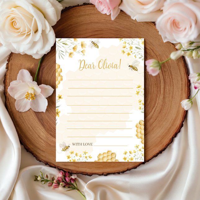 Invitation Little Honey Birthday Time Capsule Card (Créateur téléchargé)