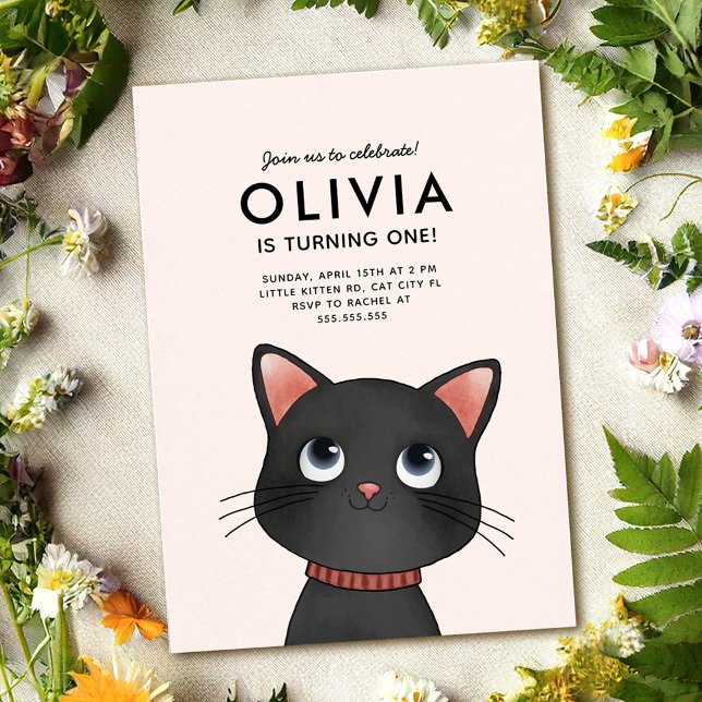 Invitation Little kitten birthday party (Créateur téléchargé)