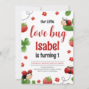 Invitation Little Love Bug Anniversaire