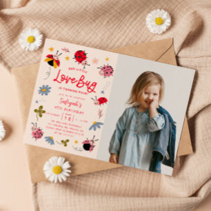 Invitation Little Lovebug Anniversaire de la fête Photo