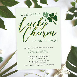 Invitation Little Lucky Charm St Patrick's Baby shower