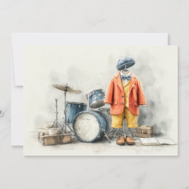 Invitation Little Maestro 1er anniversaire (Devant)