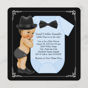 Invitation Little Man Baby shower