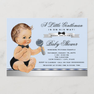 Invitation Little Man Baby shower
