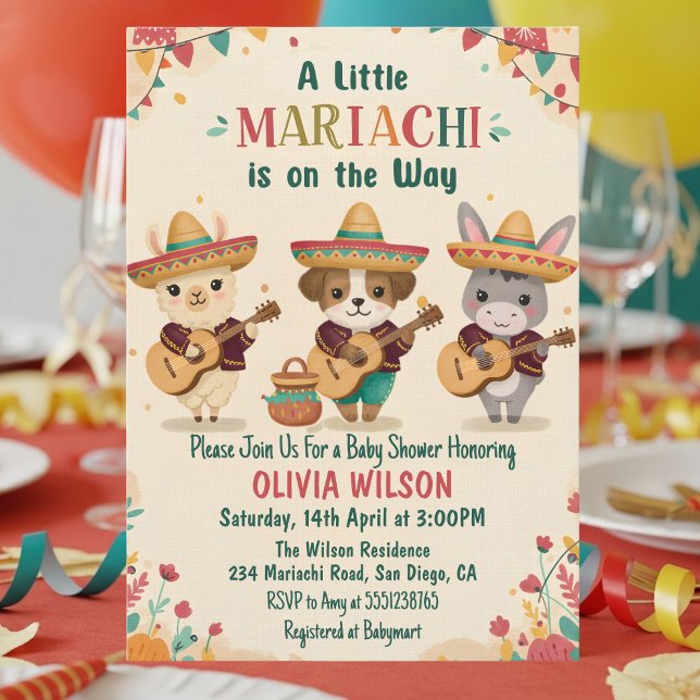 Invitation Little Mariachi Fiesta (Créateur téléchargé)