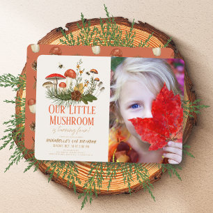Invitation Little Mushroom Automne Automne Anniversaire de en