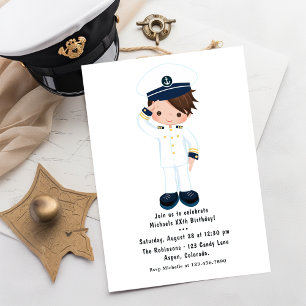 Invitation Little Navy Boy Nautical Birthday Party