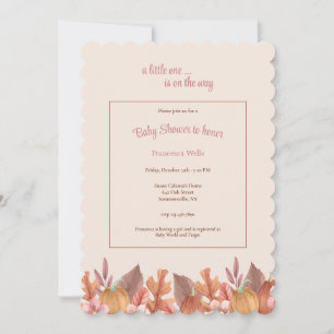 Invitation Little One Rose Fall Baby shower