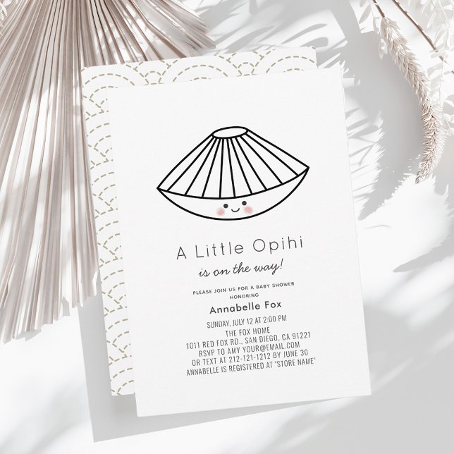 Invitation Little Opihi Blue Baby shower non sexiste (Créateur téléchargé)