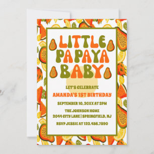 Invitation Little Pa Ya Baby Papaya Premier anniversaire