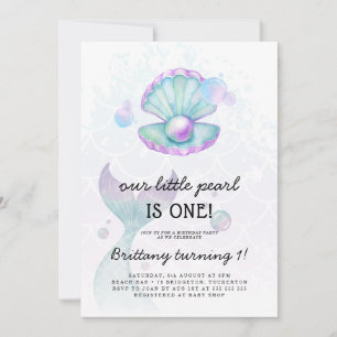 Invitation Little Pearl 1er anniversaire