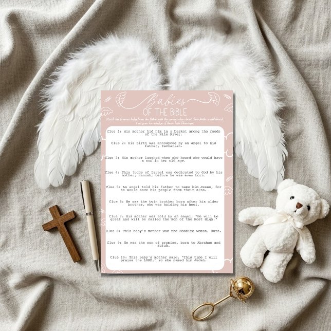 Invitation Little Piece of Heaven Pink Babies of the Bible (Little Piece of Heaven Pink Babies of the Bible)