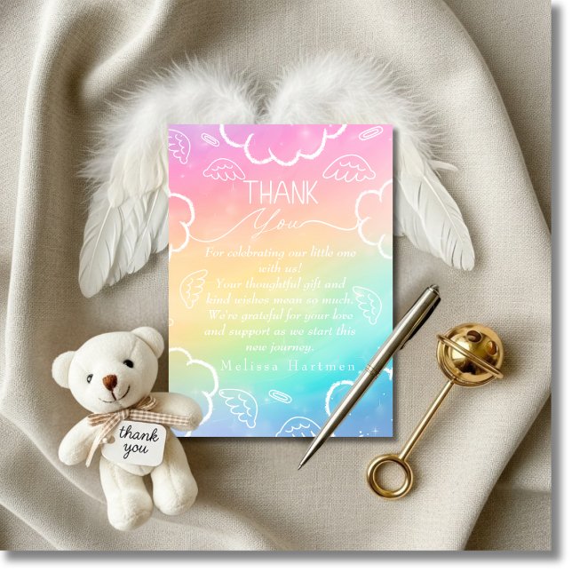 Invitation Little Piece of Heaven Thank You Rainbow card (Little Piece of Heaven Thank You Rainbow card)
