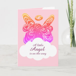 Invitation Little Pink Angel sur le chemin Baby shower Card