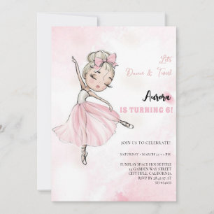 Invitation Little Pretty Ballerinas Ballet Anniversaire