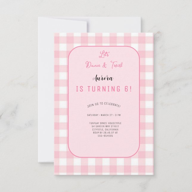 Invitation Little Pretty Ballerinas Ballet Anniversaire (Devant)